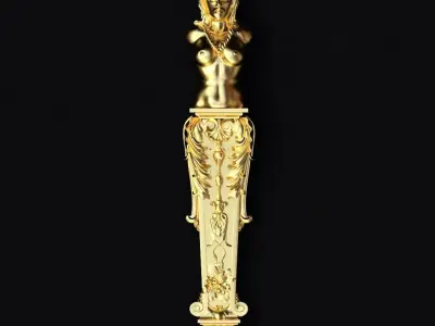 antique baluster 3D model 10