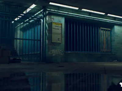 Abandoned Subway Station in Berlin Environment Low-poly 3D model