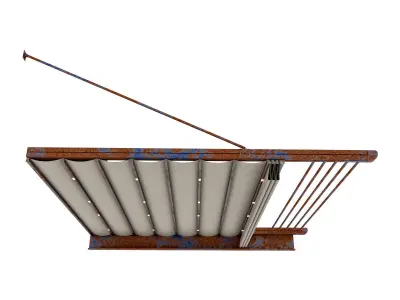 Motorized Pergola 1 worn 3 3D model