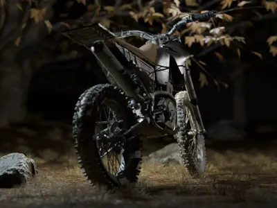 Motorcycle KTM 525 EXC from Daryl Dixon Walking Dead 3D model