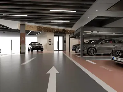 Parking Low-poly 3D model by a757374307
