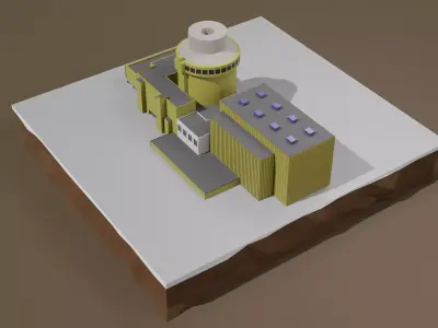 Nuclear power plant 3D model
