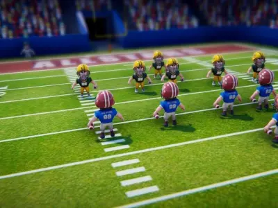 Low poly American football game models 3D Model Pack