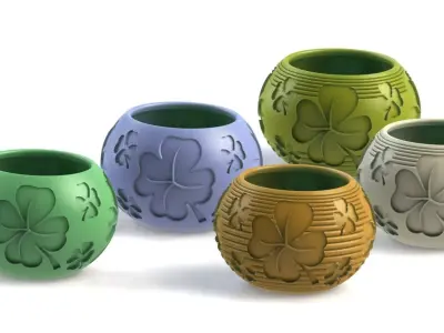 Planters set 3D print model