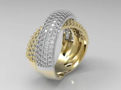 ANILLO DAMA CRUZADO 3D print model