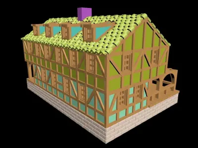 Medieval House 72 3D print model 3D model