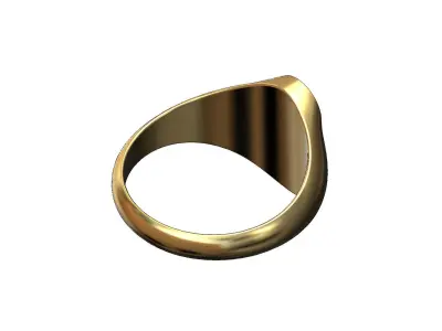 Slot Shaped signet ring US size 5 to 11 3D print model