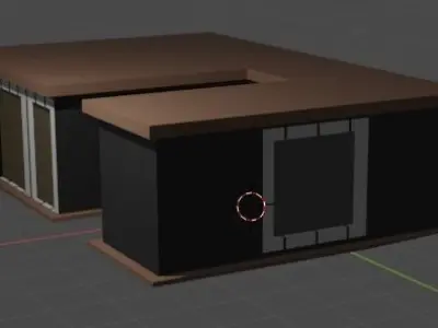 house with doors and windows 3D model