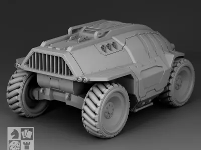 Futuristic Armored personnel carrier 3D print model