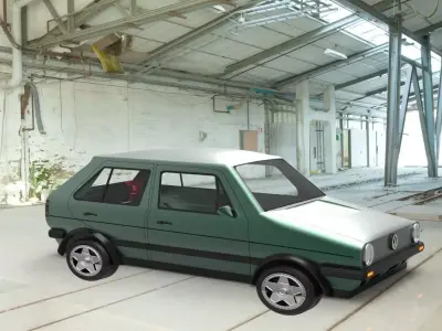 Golf GTI designing and simulating Free 3D model