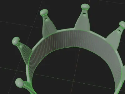 King crown Low-poly 3D model