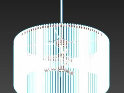 GLASS CICLES CHANDELIER 3D model