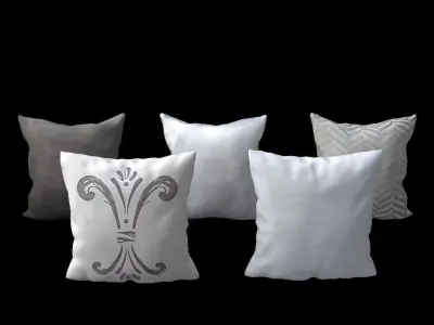 Pillow Set 2 throw pillows 3D model