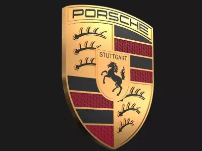 Porsche logo 02 3D print model