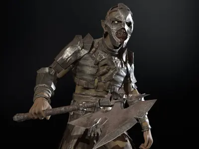 SkinnyOrc 7 Low-poly 3D model