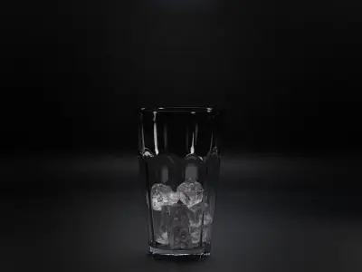 Drink set - Cocktail Glasses Low-poly 3D model
