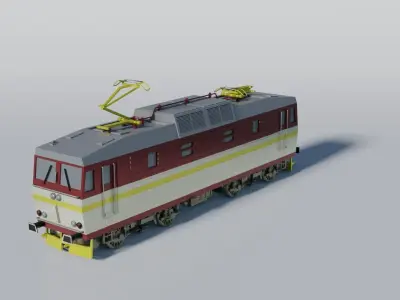Czech electric locomotive 3D model