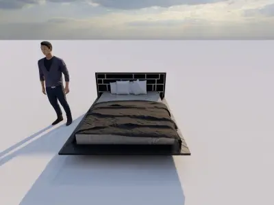AKITA BED 3D model