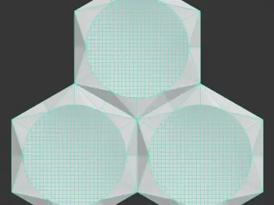3d Panel tile with honeycomb pattern Low-poly 3D model
