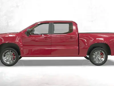 Chevy Silverado 2020 lowpoly concept Low-poly 3D model