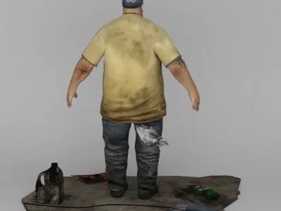 Worker Auto Mechanic 3D model