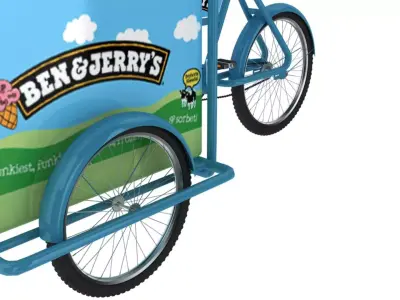 Ben and Jerry Ice Cream Cart 3D model