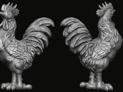 Rooster Statue 3D print model