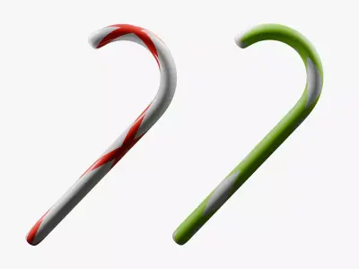 Christmas Candy Cane Free 3D model