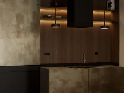 Interior scene kitchen  3D model