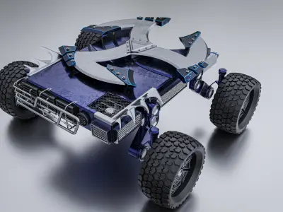 Grinder Bot Low-poly 3D model