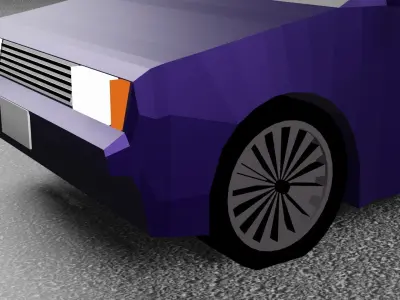 Mini Car Lowpoly Free low-poly 3D model