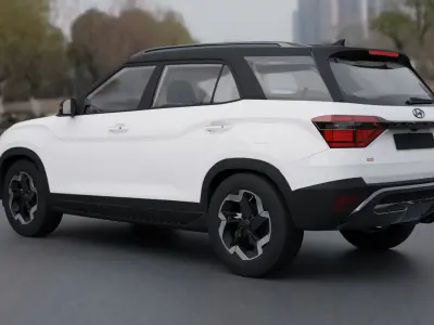 hyundai alcazar  Low-poly 3D model