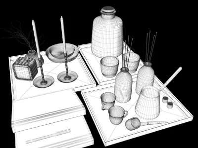 decorative set 02 3D model 14