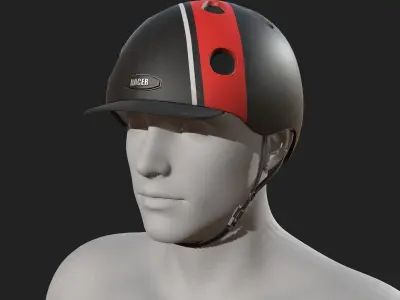 Helmet sport Generic camp human Hat 3d model low poly  Low-poly 3D model