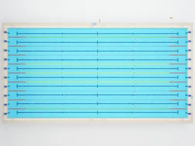 Swimming Pool - Olympic 3D model