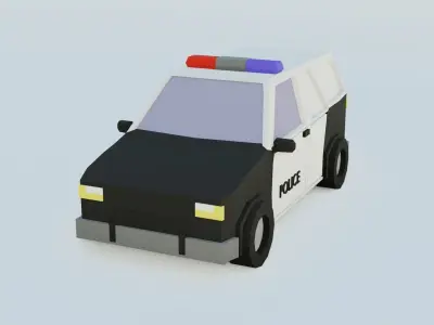 car police jeep low poly Free 3D model