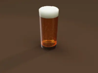 Drink Glass - Beer on Collins Glass 3D model