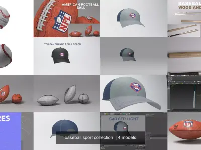 baseball sport collection  3D Model Pack
