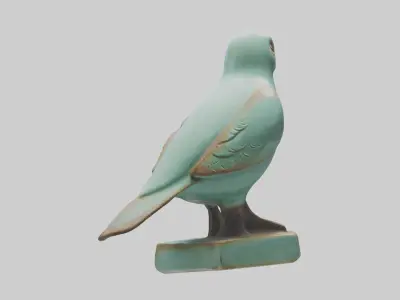 Ceramic Bird statue model 3D model