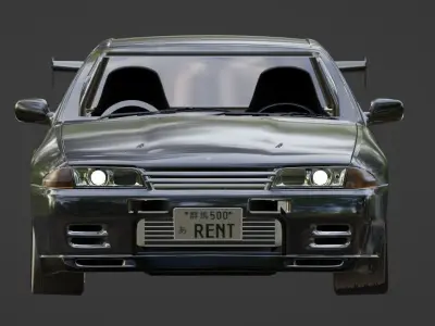 nissan skyline gt-r r32 shinigami from initial D 3D model