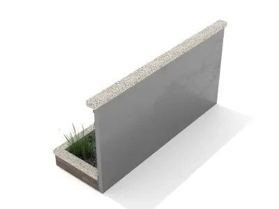 Fountain - Stone Wall 3D model