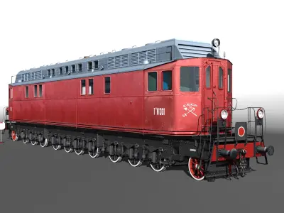 Diesel Locomotive Ge-1 Low-poly 3D model