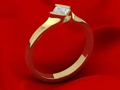 Unique Princess Ring 3D print model