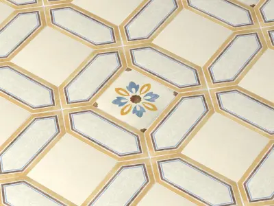 Tiles set Cir VIA EMILIA Floor tile layout 3D model