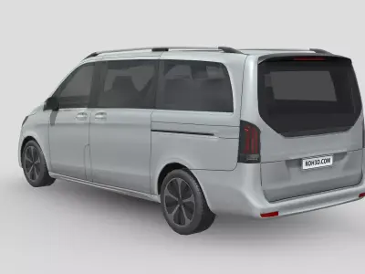 Low Poly Car - Mercedes-Benz Low Poly Car - EQV Low-poly 3D model