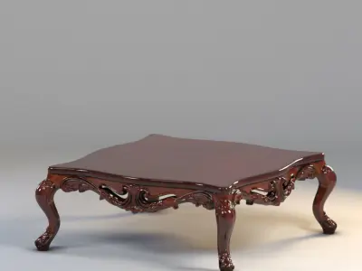 Coll01-Furniture ornate upholstered chair 3D model