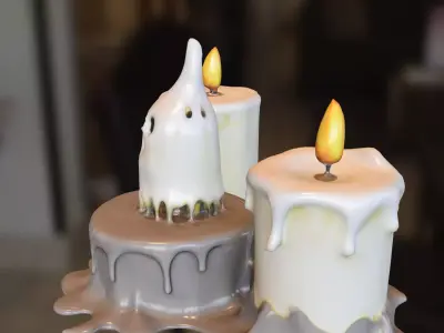 Haunted Ghost Candle 3D model