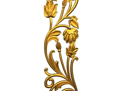 Classic decor ornament v-3D model 60 3D model