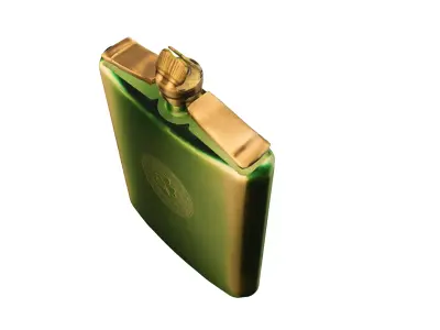 Celtic Shamrock Hip Flask Low-poly 3D model
