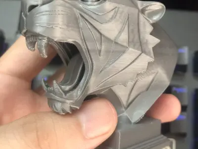 Tiger head sculpture 3D print model